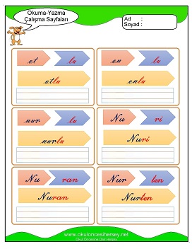 u sesi Grubu Çalışma Sayfaları